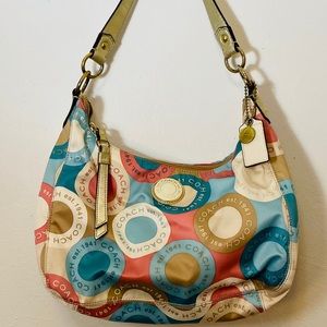 COACH Signature multicolor Hobo Shoulder Bag